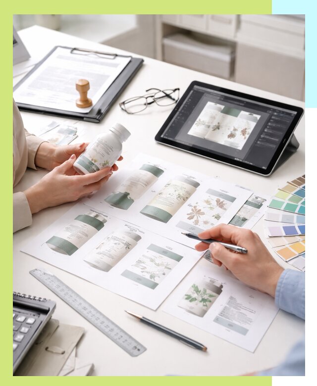 Профессиональная разработка дизайна и текста этикетки продукции в Сланцах