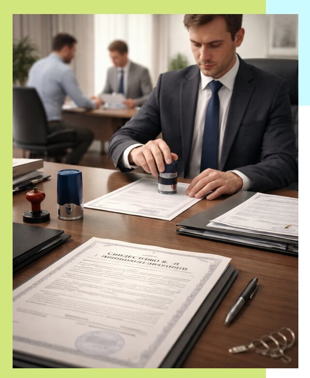 Оформление свидетельства о государственной регистрации в Сланцах