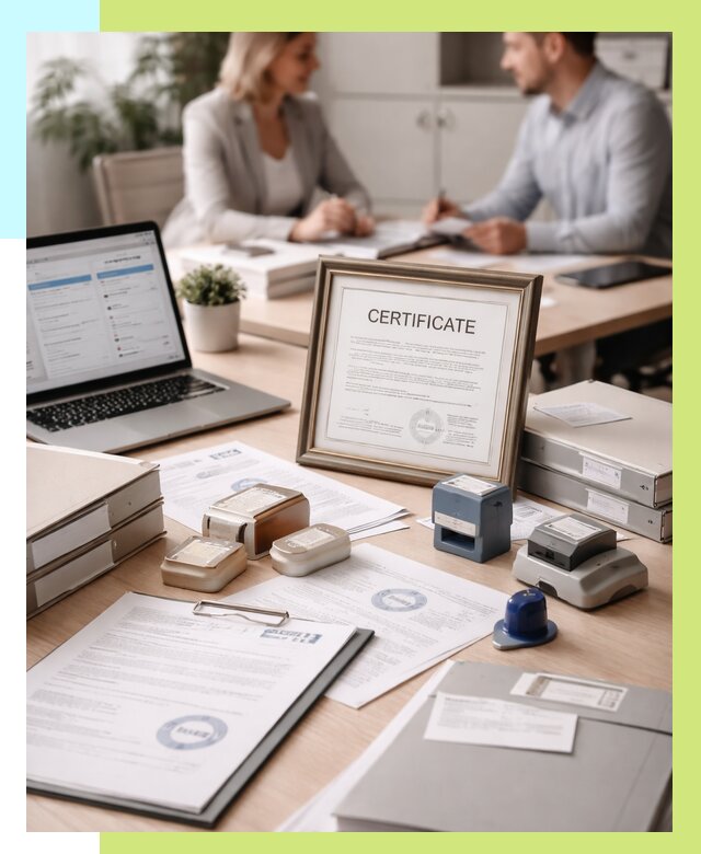 Сертификация компании в Сланцах от 46494 р. | Алешин-Слы — заказ